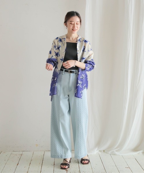 「NOMBRE IMPAIR」 長袖ブラウス FREE グリーン レディース_画像6