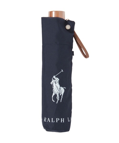 ポロ ラルフローレン ロゴジャガード 折りたたみ傘 雨傘 ポロベア 紺 ネイビー POLO RALPH LAUREN（ポロ・ラルフローレン） ラルフローレン