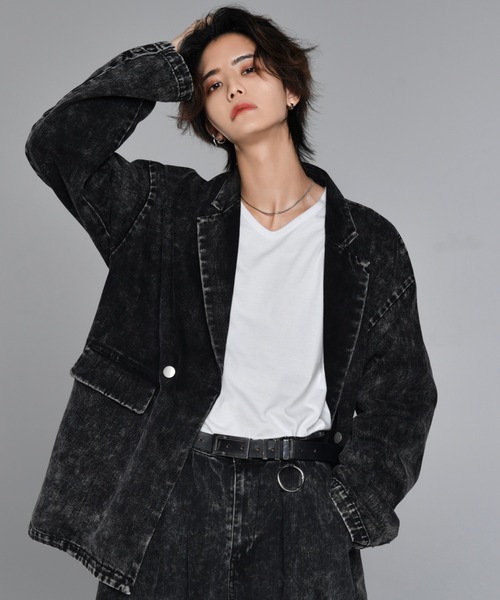 「ADRER」 デニムジャケット SMALL ブルー メンズ_画像3
