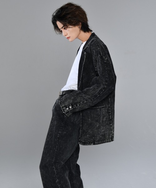 「ADRER」 デニムジャケット SMALL ブルー メンズ_画像4