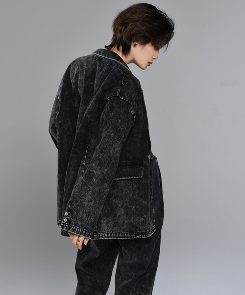 「ADRER」 デニムジャケット SMALL ブルー メンズ_画像5