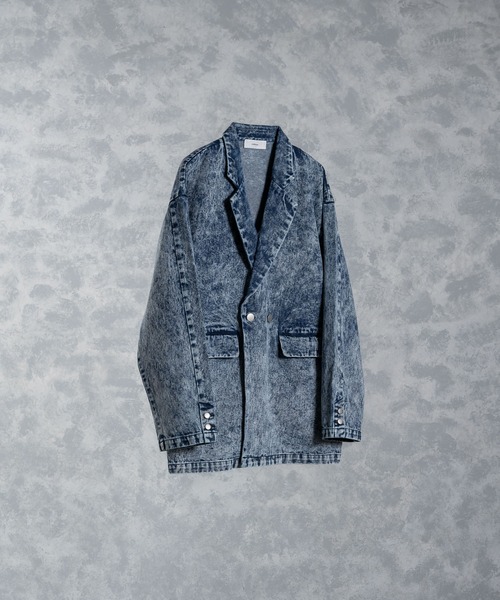 「ADRER」 デニムジャケット SMALL ブルー メンズ_画像6