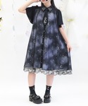 ワンピース 半袖 ルミナスムーン柄ワンピースの詳細画像1