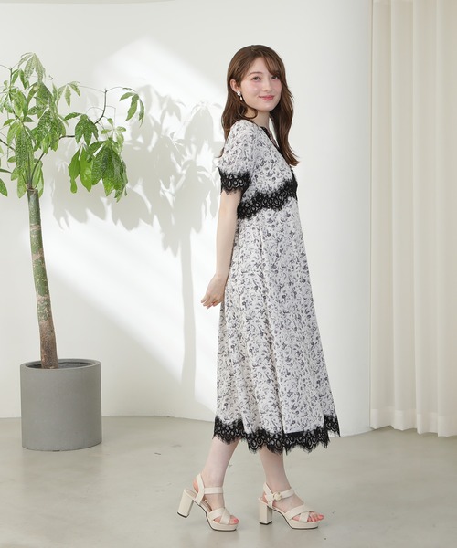 「ASTORIA ODIER」 半袖ワンピース MEDIUM サックスブルー レディース_画像4