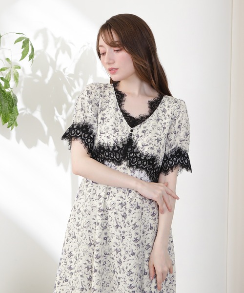 「ASTORIA ODIER」 半袖ワンピース MEDIUM サックスブルー レディース_画像6