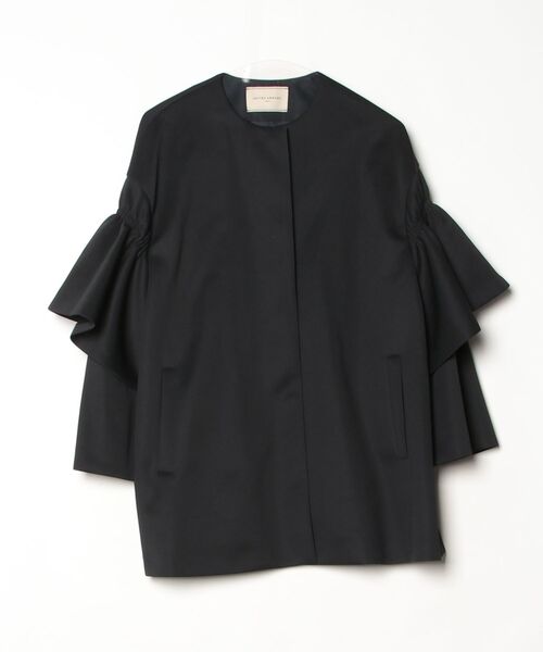 UNITED ARROWS ノーカラージャケット ブラック 36 UNITED ARROWS（ユナイテッドアローズ） ノーカラージャケット 36