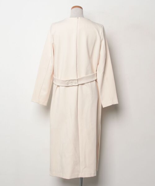 「HIAND」 長袖ワンピース - ベージュ レディース_画像2