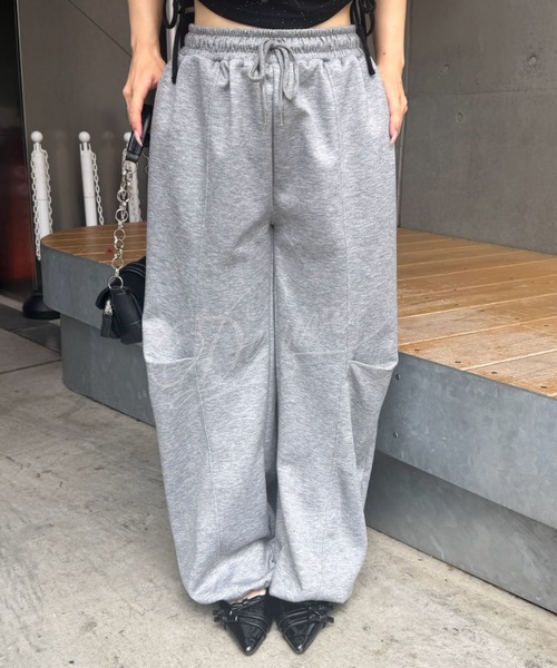 continuer de NICE CLAUP スウェットパンツ ジャージ キラキラロゴの