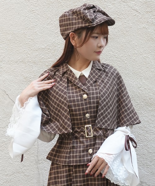 axes femme POETIQUE コート アウター ディテクティブチェックJKT 
