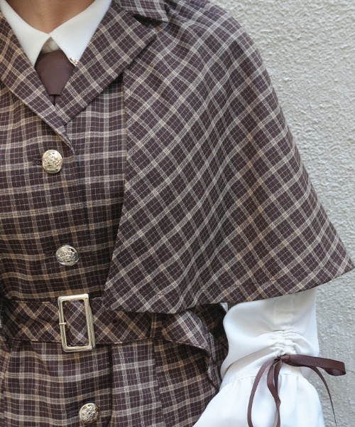 axes femme POETIQUE コート アウター ディテクティブチェックJKT 