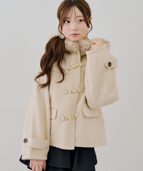 ANOTHER BRANCH OLIVE des OLIVE ダッフルコート コート ファー付