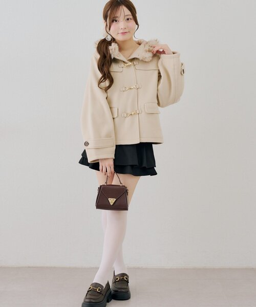 ANOTHER BRANCH OLIVE des OLIVE ダッフルコート コート ファー付