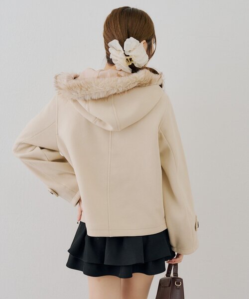 ANOTHER BRANCH OLIVE des OLIVE ダッフルコート コート ファー付