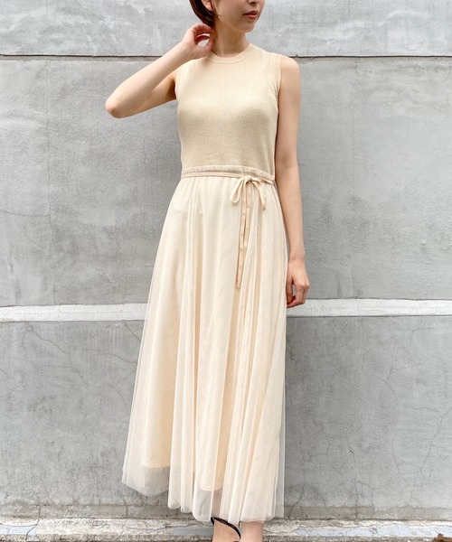 ワンピース ニットチュールドッキングワンピース 9493 Zozotown Paypayモール店 通販 Paypayモール