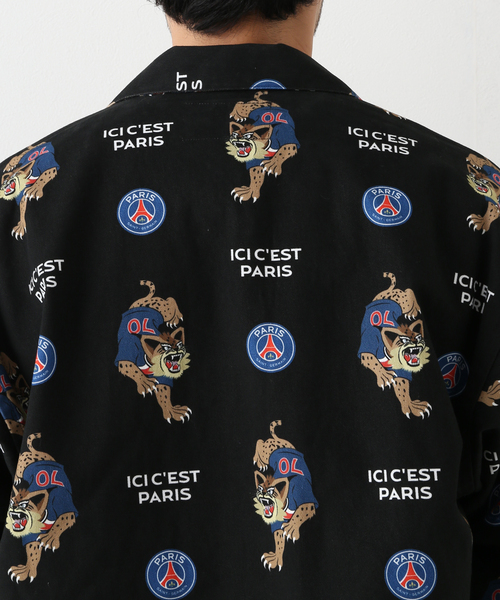 シャツ 「Paris Saint-Germain」ジェルマンプリント オープン