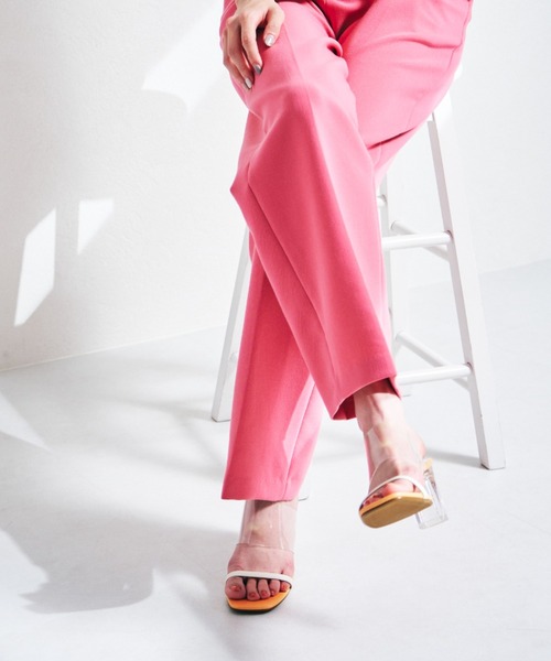 サンダル・ミュール MENGHI PVC BAND SANDALS NICAL サンダル 「NICAL」PVCベルトクリアヒールミュール/24212