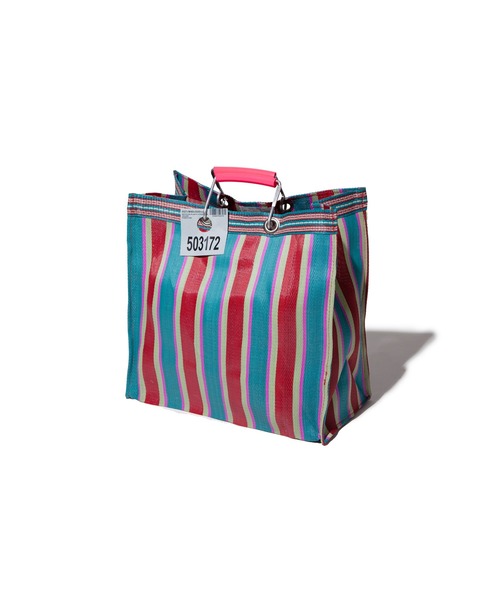 PUEBCO（プエブコ） トートバッグ RECYCLED PLASTIC STRIPE BAG Square