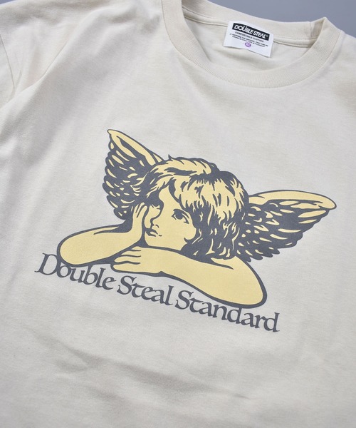 Tシャツ・カットソー T-SHIRT DOUBLED HEMS DOUBLE STEAL tシャツ エンジェル Tシャツ メンズ レディース