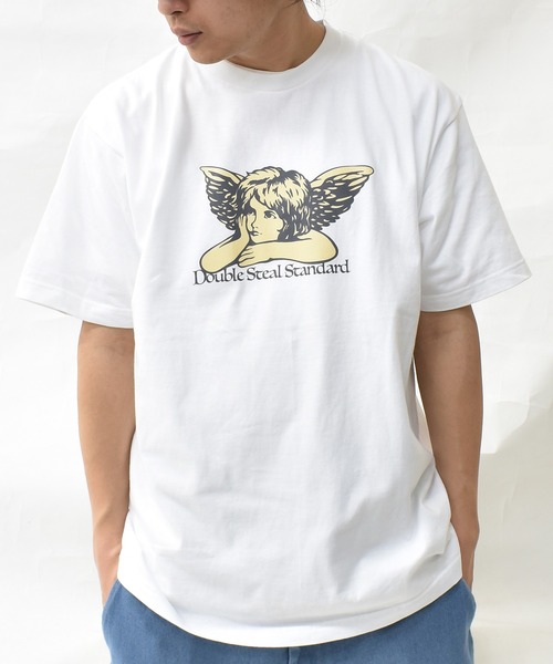 値下げ 美品 dhal ダル Tシャツ DOUBLE STEAL tシャツ エンジェル Tシャツ メンズ レディース