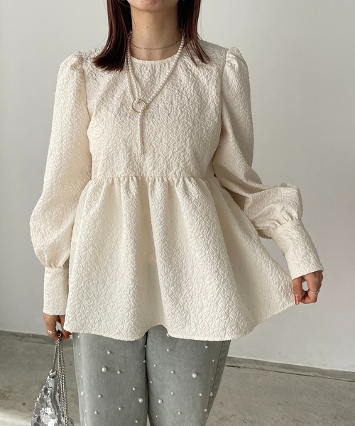 ブラウス シャツ 「ZOZO限定」バックリボンレースヘムブラウス レディース tocco closet ブラウス シャツ 「ZOZO限定」サイドリボンドット