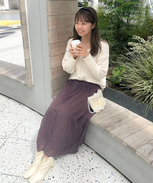 flower スカート シアードットスカート レディース : ZOZOTOWN Yahoo
