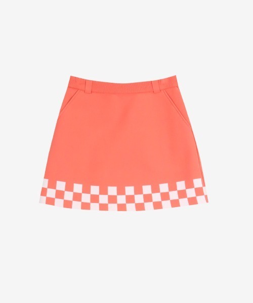 サイズ：38 ARCHIVIO アルチビオ スカート 花柄 チェック柄 レッド系