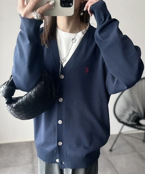 U.S. POLO ASSN. カーディガン U.S.POLO ASSN. オーバーサイズ V