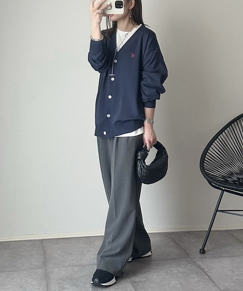 U.S. POLO ASSN. カーディガン U.S.POLO ASSN. オーバーサイズ V