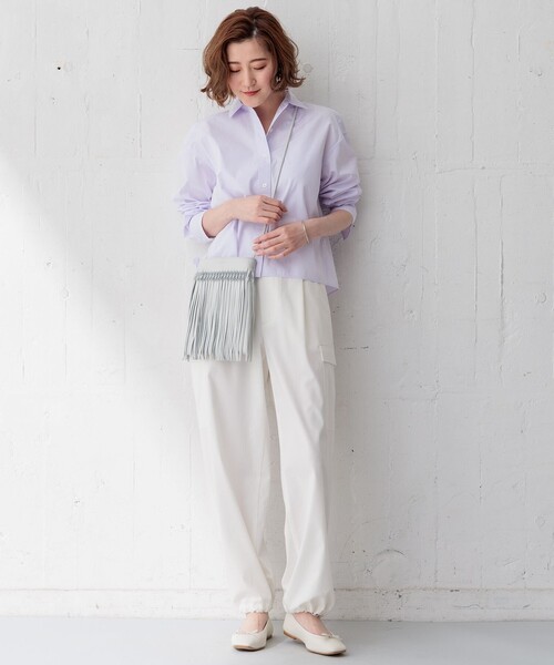 【Oggi4月号掲載/洗える】CANCLINI クロップド シャツ 23区 ブラウス シャツ 「Oggi4月号掲載/洗える」CANCLINI