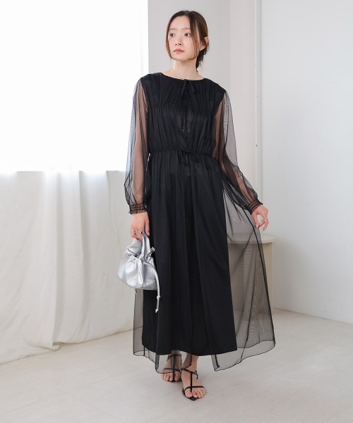 BAB（バブ） ワンピース 「低身長向けサイズあり」前後2WAYチュール