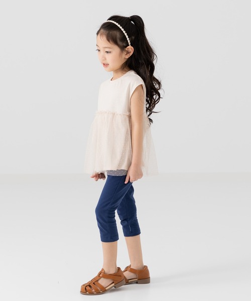 chil2 チュニック チュール切り替え チュニック キッズ 子供服 女の子