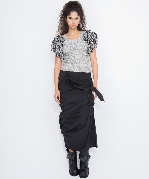★関税込★NOFFICIALNOFFICE★RIBBON STRING TWO WAY SKIRT★ 2way ribbon belt skirt – idem