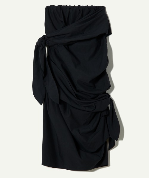 leinwande リボンスカート　黒 leinwande スカート 「leinwande（ラインヴァンド）」Ribbon Tie