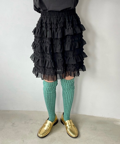 SANSELF スカート ティアードスカート SANSeLF スカート ティアードフリルスカートパンツ「SANSeLF