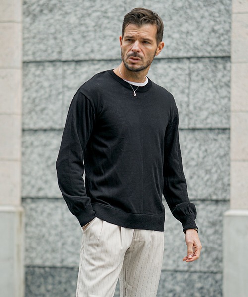 SATUR ニット セーター サマーニット JIGGYS SHOP セーター ニット アラン サマーニット メンズ