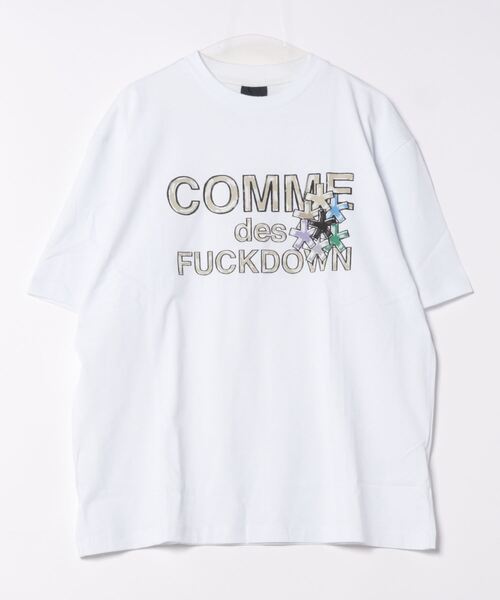 tシャツ 「COMME des FUCKDOWN」プリント ロゴショートスリーブ