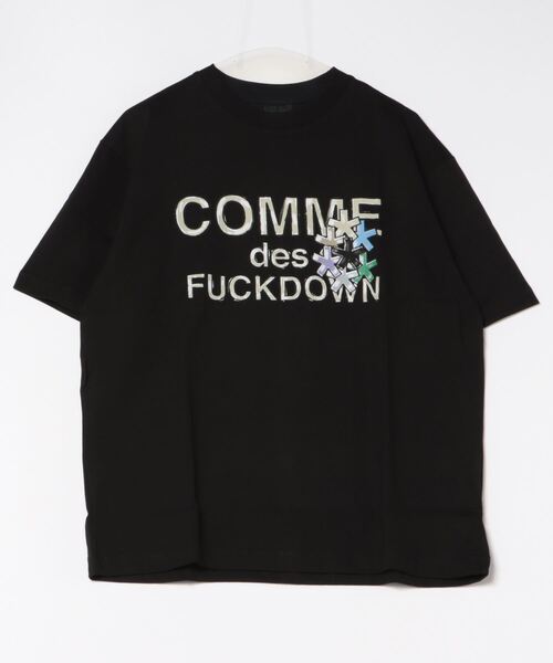 lil baby COMME des FUCKDOWN Tシャツ ベージュ tシャツ 「COMME des FUCKDOWN」プリント ロゴショートスリーブ