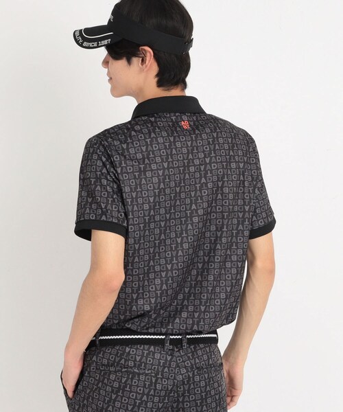 新品【adabat】アダバット　イニシャルロゴデザイン　半袖ポロシャツ　Ｍ 新品【adabat】アダバット イニシャルロゴデザイン 半袖