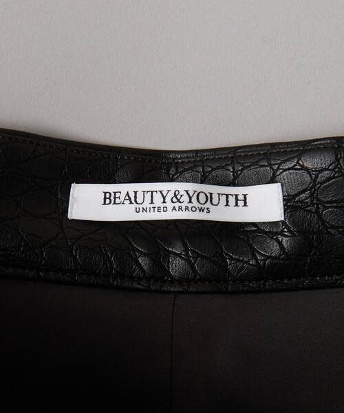 BEAUTY＆YOUTH UNITED ARROWS パンツ クロコレザーライク ショーツ 