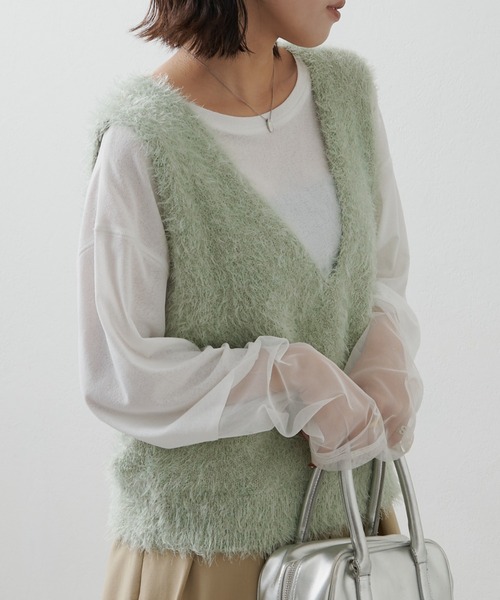 IENA LA BOUCLE フェザーヤーンベスト イエナ