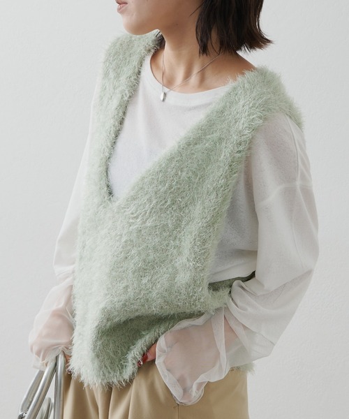 IENA LA BOUCLE フェザーヤーンベスト イエナ