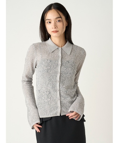 ニット セーター 「WilliamMorris」ジャガードニットプルオーバー レディース