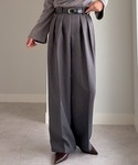 ワイドパンツ スラックス パンツ 「オフィスカ...の詳細画像1