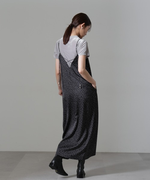 NANO universe（ナノ・ユニバース） ワンピース ドットプリントサテン