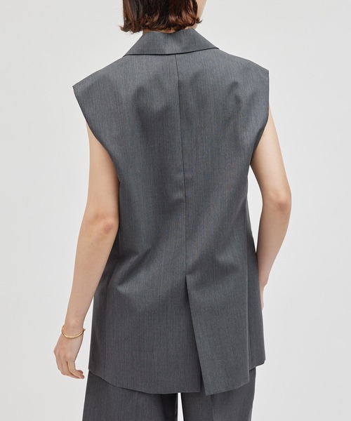ベスト ジレ ウールモヘヤ　OVER GILET /セットアップ対応 レディース ROPE' ベスト ジレ ウールモヘヤ OVER GILET /セットアップ対応