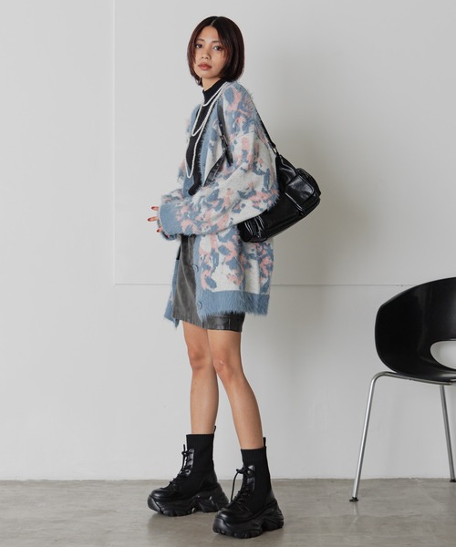 ❤️24新作 新品♡ SelfPortrait 紺色ニットカーディガン♡　B67 楽天市場】アゼフリンジニットカーディガン 88-002961 : BONJOUR