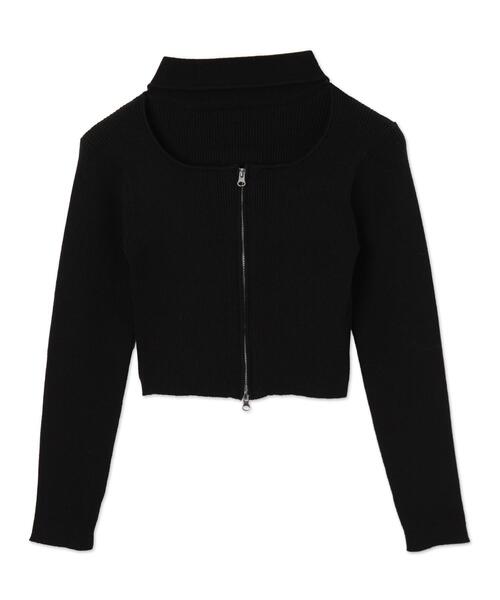 WEGO（ウィゴー） ニット セーター WEGO/チョーカーダブルジップニット 