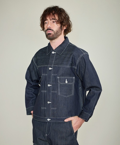 REMI RELIEF レミレリーフ インディゴブルー デニムジャケット S REMI RELIEF（レミ レリーフ） デニムジャケット gジャン REMI RELIEF