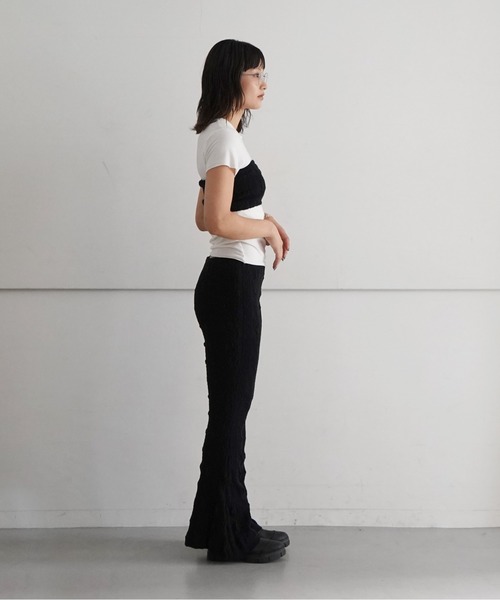kotohayokozawa パンツ todo SHRUNK-KNIT LEGGING PANTS
