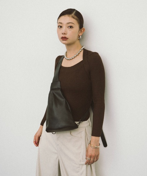 その他ブランド / HANAEL/ショルダーバッグ/レザー/BEG HANNE ショルダーバッグ バッグ フェイクレザーワンショルダーバッグ